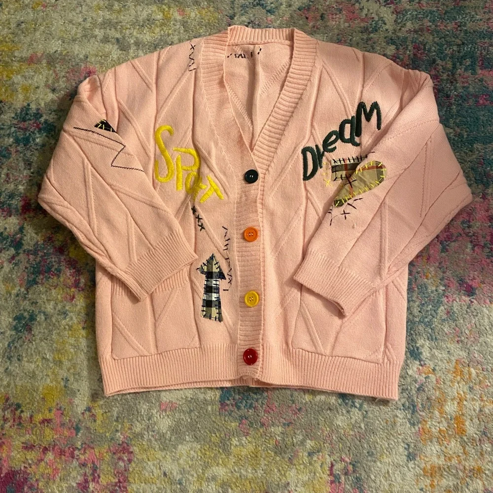 Pink Button-Up Cardigan - Picture 3 of 6